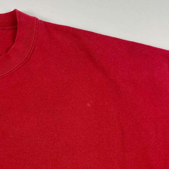 Vintage Red Blank Jerzees Crewneck Cotton Blend Made in USA Size XL - Picture 4 of 8